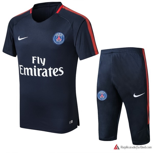 Camiseta Entrenamiento Paris Saint Germain Conjunto Completo 2017-2018 Azul